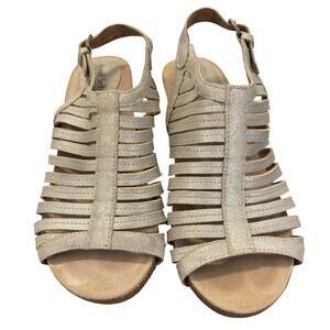 Josef Seibel Sunny Sandals Clogs Shoes Womens Size 7-7.5‎ US 38 EU Silver